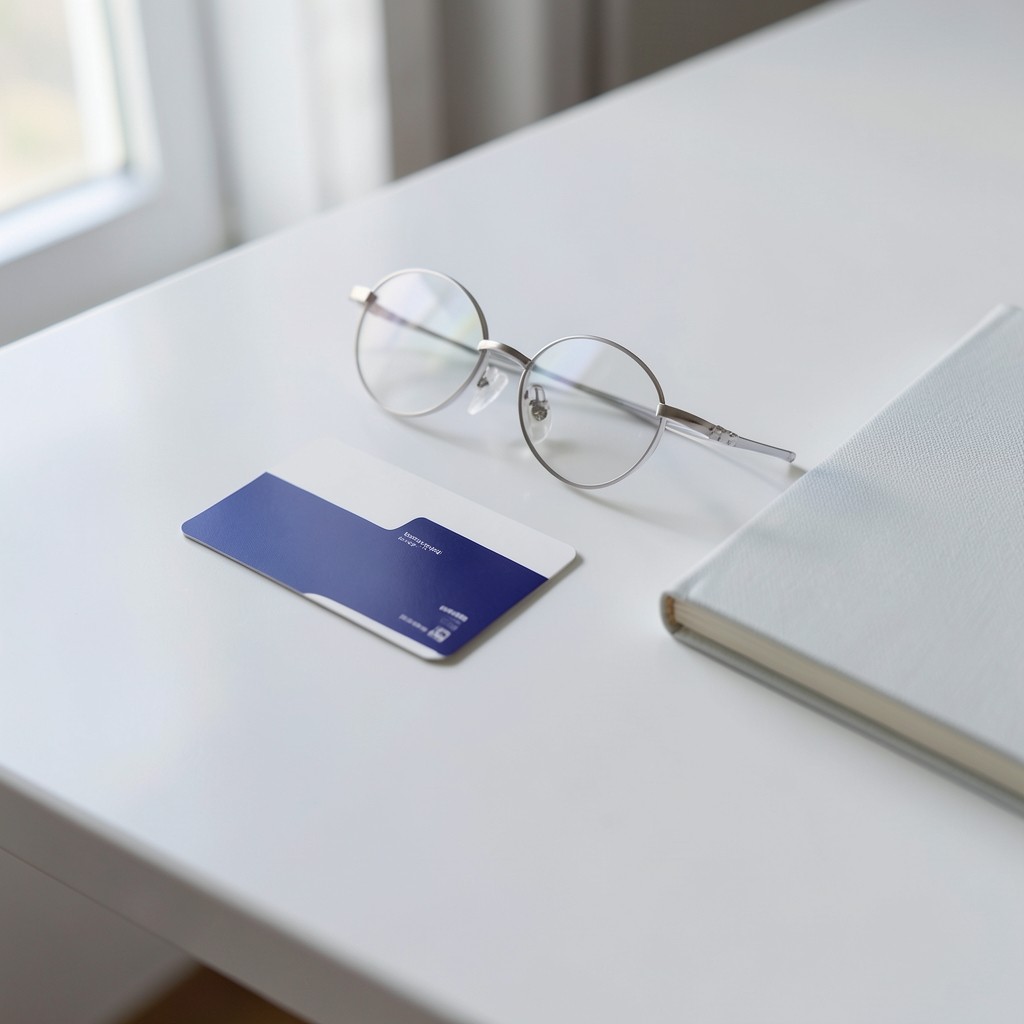 A clean open notebook and a single pen on a plain desk, ready for notes.